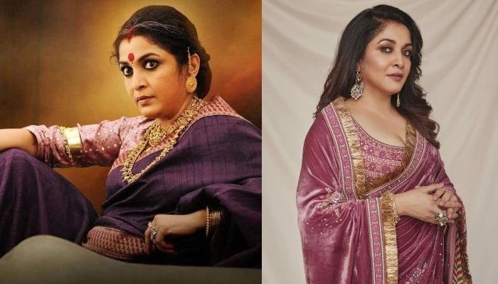 'Sivagami' From 'Baahubali', Ramya Krishnan Stuns In A Ruby Silk Velvet Saree Worth Rs. 1.25 Lakhs