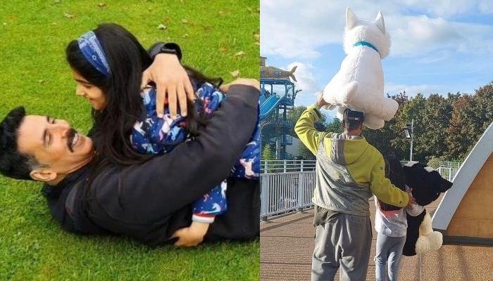 Akshay Kumar Visits An Amusement Park With Daughter, Nitara, Feels Like A Hero As He Wins Soft Toys