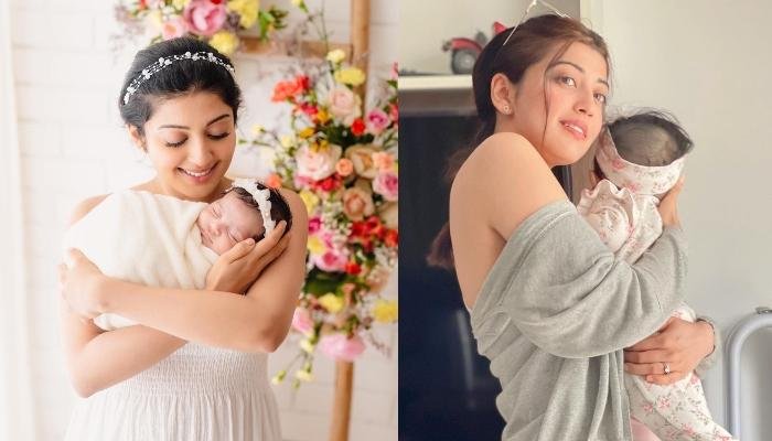 Pranitha Subhash Shares Cute Photos With Her Doll, Arna, Who Dons A Onesie And A Matching Hairband