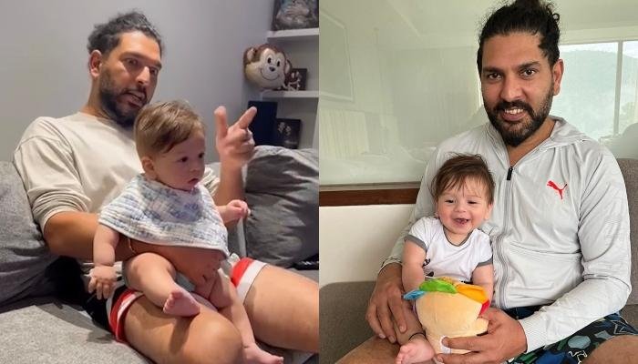 Yuvraj Singh’s Baby Boy, Orion Can’t Take His Eyes Off The TV, Wonders If The Cricketer Is His Dad