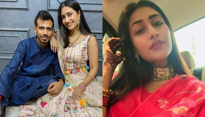 Yuzvendra Chahal’s Wife, Dhanashree Stuns In A Red ‘Salwar’ Suit, Her ‘Mehendi’ Features His Jersey