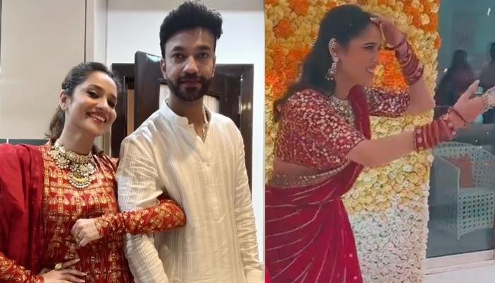 Ankita Lokhande Looks Like A ‘Dulhan’ As She Wore Red Lehenga For Her First Karwa Chauth