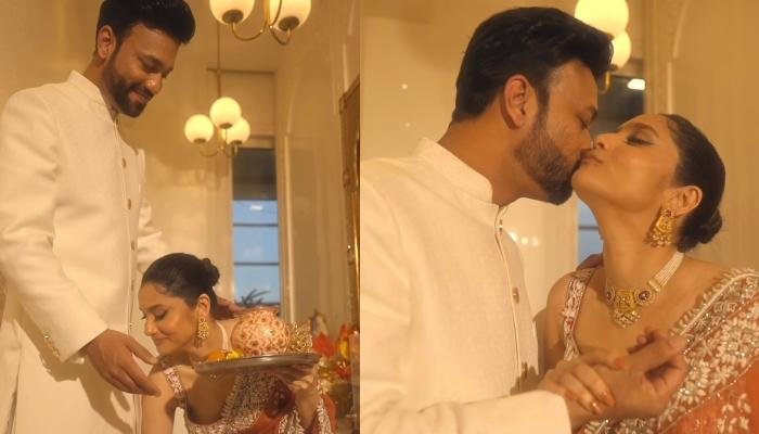 Ankita Lokhande Dazzles In A Manish Malhotra Saree, Shares A Goofy Video Of Her Karwa Chauth ‘Puja’