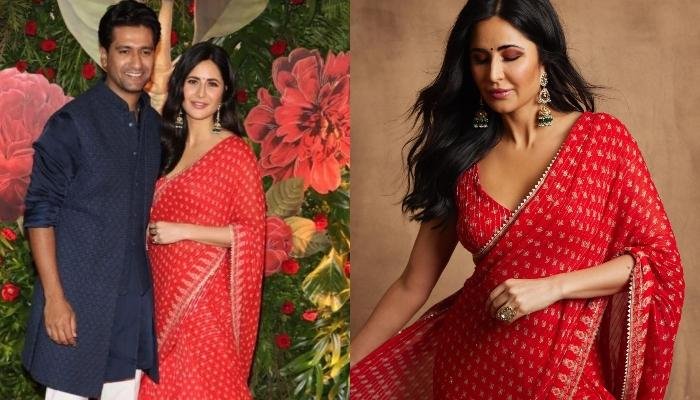 Katrina Kaif Swoons Hearts In A Red-Hued Gharara Set Worth Rs. 70K At Ramesh Taurani’s Diwali Party