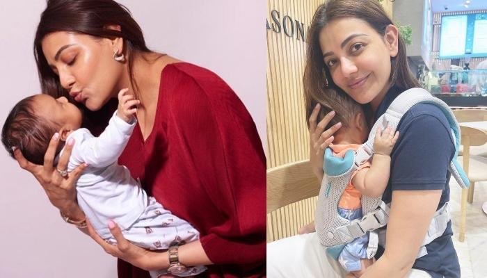 Kajal Aggarwal Shares An Adorable Picture Of Her Six-Month-Old Son, Neil’s Tummy Time And Teethers