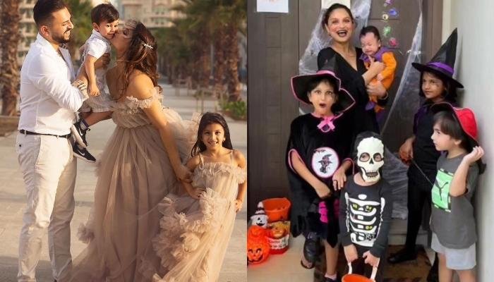 Dimpy Ganguly Shares Glimpses Of Her 3 Babies’ Halloween Party, Decks Up The 3rd One As A ‘Pumpkin’