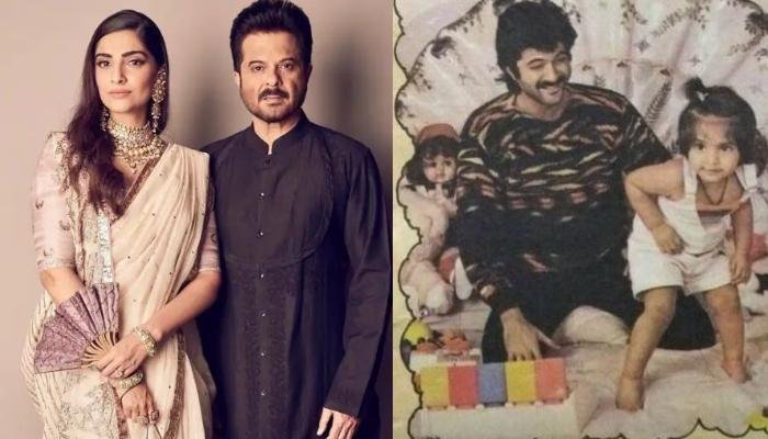 Sonam Kapoor Reshares A Childhood Photo Of Herself Feeding Daddy, Anil For A 1986 Magazine’s Shoot