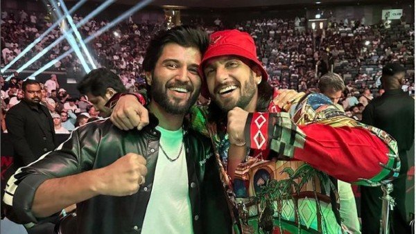 Vijay Devarakonda And Ranveer Singh Pose Together In UFC Lightweight Championship