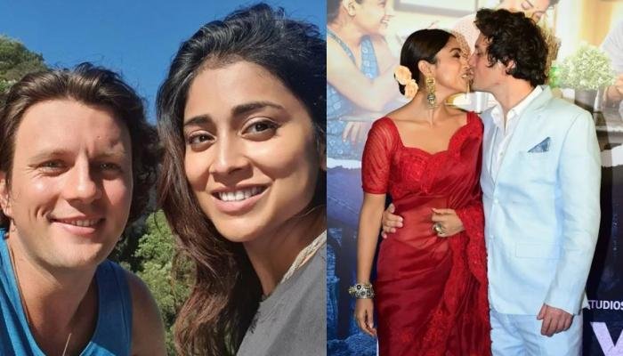 Shriya Saran Kisses Husband, Andrei Koscheev At ‘Drishyam 2’ Premiere, Trolls Call It ‘Overacting’