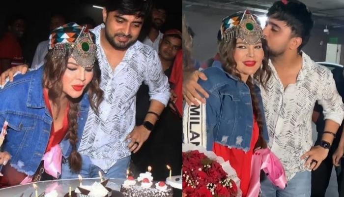 Rakhi Sawant Dons A Unique Hat To Celebrate Her Birthday With Boyfriend Adil, Netizens React