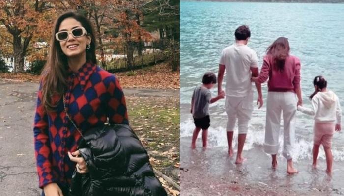 Mira Rajput Takes Kids, Misha-Zain For A Morning Trek, The Munchkins Look Curiously At A Sapling