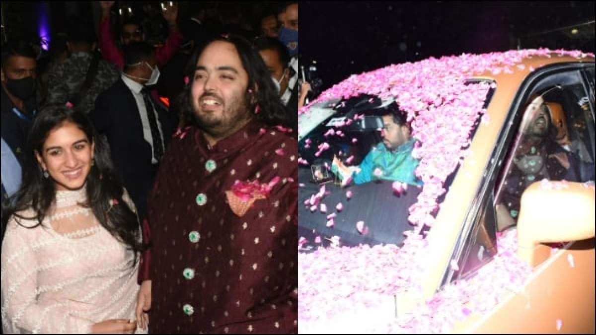 Dhol, Nagara & Flowers! Anant Ambani, Radhika Merchant Get Grand Welcome As They Return To Mumbai With Nita