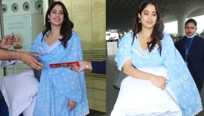 Janhvi Kapoor Gets Trolled For Carrying A Pillow To The Airport, User Says,