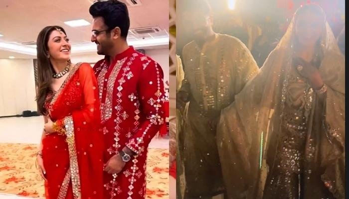 Hansika Motwani Arrives Hand-In-Hand With Groom For Sufi Night, Dazzles In A Mirror-Work