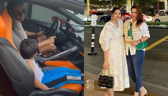 Shoaib Malik Takes Son, Izhaan On A Car Ride, Wife, Sania Mirza Chills In Dubai With Sister, Anam