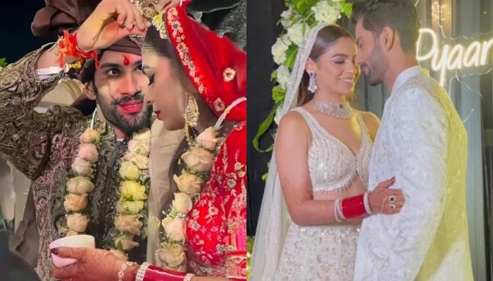 TV Actor, Saahil Uppal And Aakriti Atreja Hosted A Reception, Bride Stuns In A Unique White Lehenga