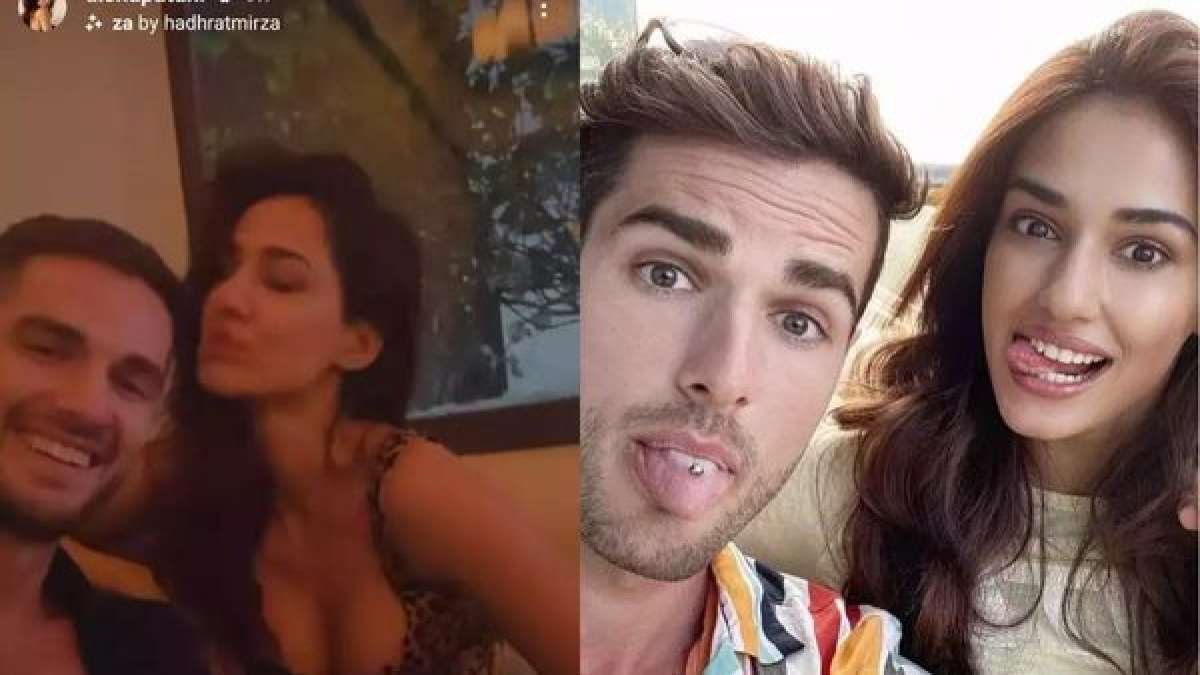 Disha Patani's Rumoured BF Aleksandar Blushes As Former Showers Kisses On His Cheeks; WATCH Unseen Video