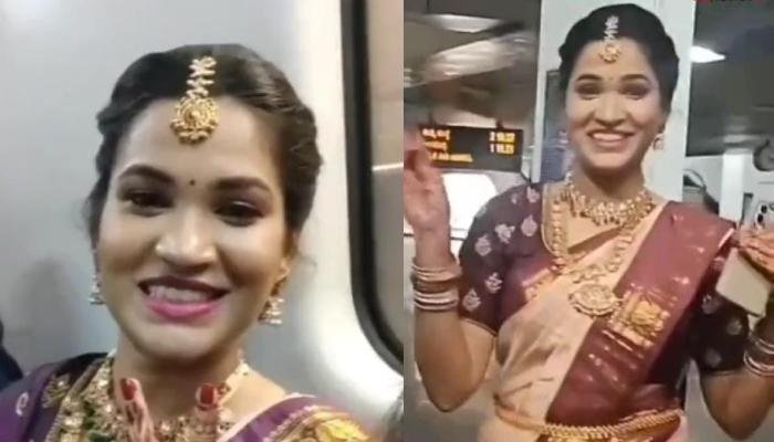 Bengaluru Bride Takes Metro Over Car To Avoid Traffic To Reach Wedding Venue On Her