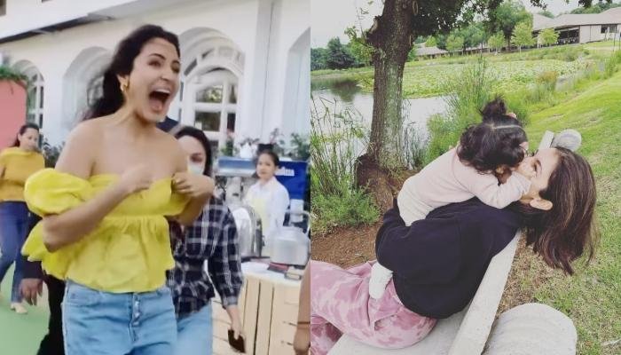 Anushka Sharma Donned An Off-Shoulder Top On A Windy Day, Netizens Quip, ‘Vamika Ka Pehan Liya’