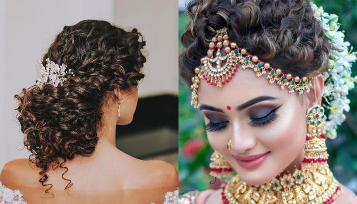 15 Bridal Hairstyles For Curly Hair, From Curly Back Bun To Side Swept Open Curls