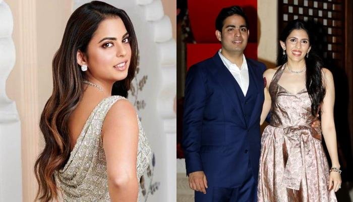 Isha Ambani Dazzled In A Mirror-Embroidered Dior Gown Worth Rs 8 Lakhs At Akash Ambani