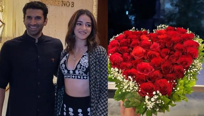 Ananya Panday Flaunts A Rose Bouquet On Valentine