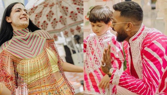 Hardik Pandya’s Son, Agastya Twins With Him In ‘Kurta’ For Haldi, Natasa Dons A Unique Co-Ord Set