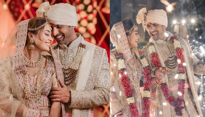 Kirtida Mistry Gets Married To Ribbhu Mehra, She Stuns In A Beige Lehenga With Multi-Coloured