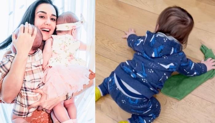 Preity Zinta Posts Glimpses Of Son Jai Mopping The Floor, Heaps Praises On His