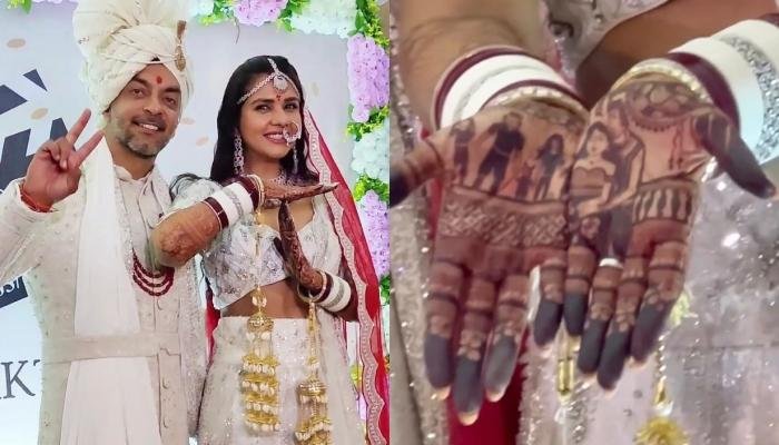 Dalljiet Kaur Makes 1st Public Appearance With Husband Nikhil, Flaunts ‘Mehendi’ Dedicated To Family