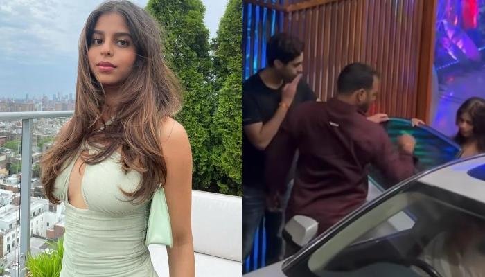 Agastya Nanda Blows A Kiss At Alleged GF, Suhana Khan, Sweetly Escorts SRK