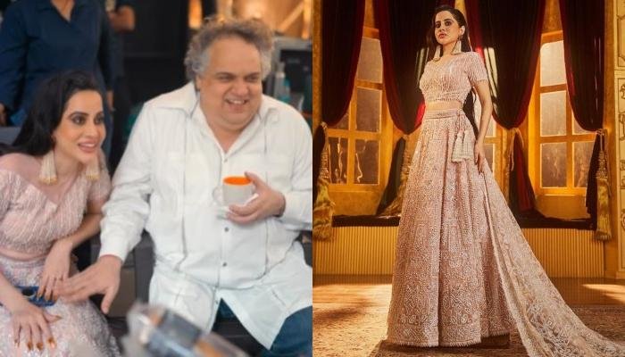 Uorfi Javed Stuns In Abu Jani Sandeep Khosla’s Pastel Pink Lehenga, Netizens Troll Designer Duo