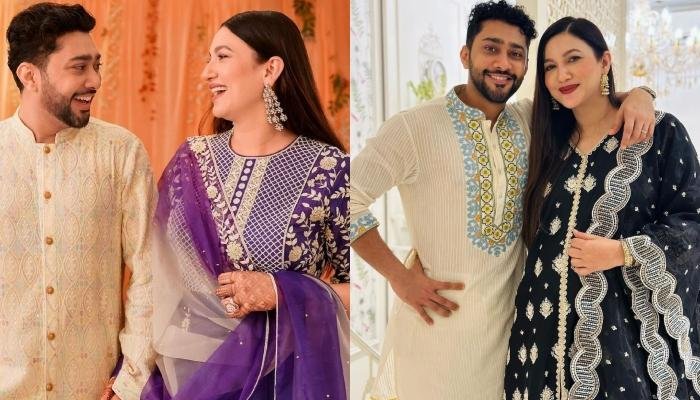 Mom-To-Be, Gauahar Khan Celebrates Eid With Hubby, Zaid, Flaunts Baby Bump In An Embroidered