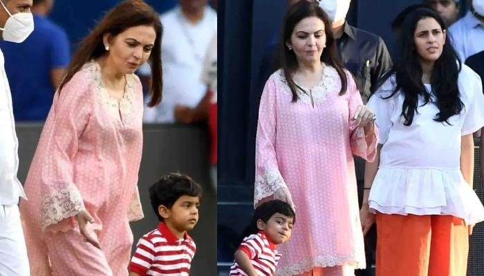 Shloka Flaunts Baby Bump In Casuals, Nita Ambani Takes Care Of