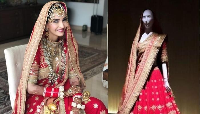 Sonam Kapoor’s Red-Hued Luxurious Anuradha Vakil Wedding Lehenga ‘Choli’ Is Displayed At The NMACC