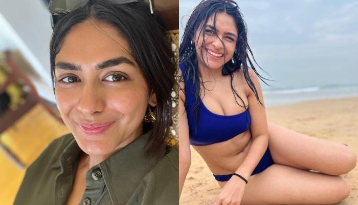 Mrunal Thakur Falunts Her Beauty In A Sexy Blue Bikini, Fan Says,