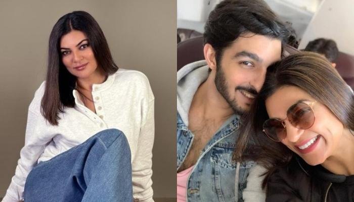 Sushmita Sen Gives Kisses To Ex-boyfriend, Rohman Shawl, Netizens Assume The Duo Is Back