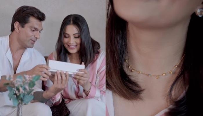 Karan Gets Evil Eye Gold Necklace For Bipasha On First Mother