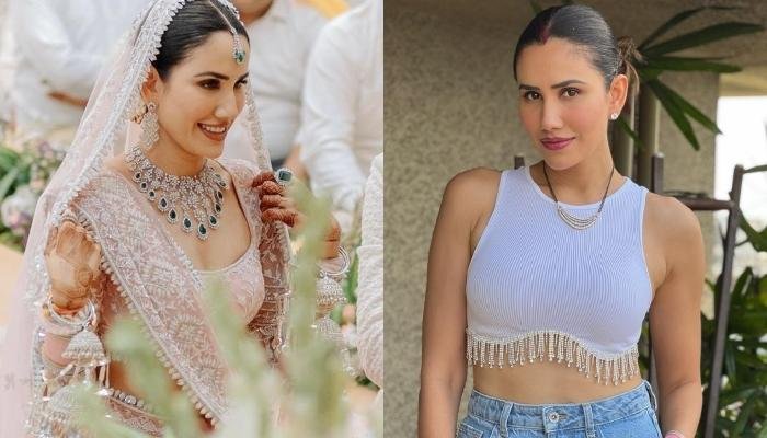 Sonnalli Seygall Flaunts A Diamond ‘Mangalsutra’ And ‘Sindoor’ With A Crop Top For Promotions