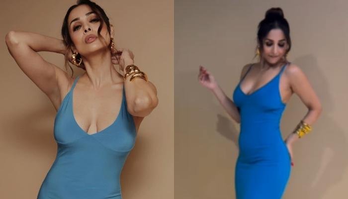 Malaika Arora Flaunts Her Sexy Moves In A Racy Gown With Plunge Neck And Thigh High Slit Worth Rs 6K