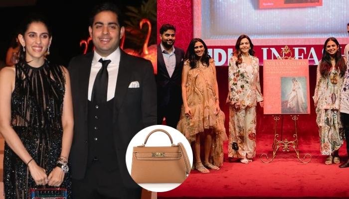 Shloka Mehta Carried A Hermes Kelly Mini Gold Purse Worth Rs. 31 Lakhs For Day 3 Of The NMACC Launch