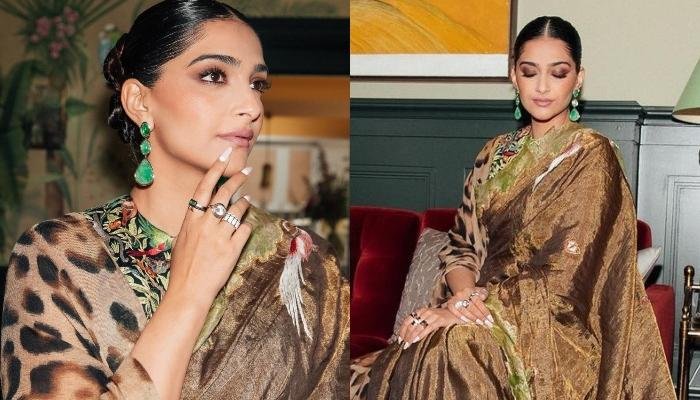 Sonam Kapoor Dons A Saree Made Of 108 Resham Colours, Real Silver-Gold Wires At India Global Forum