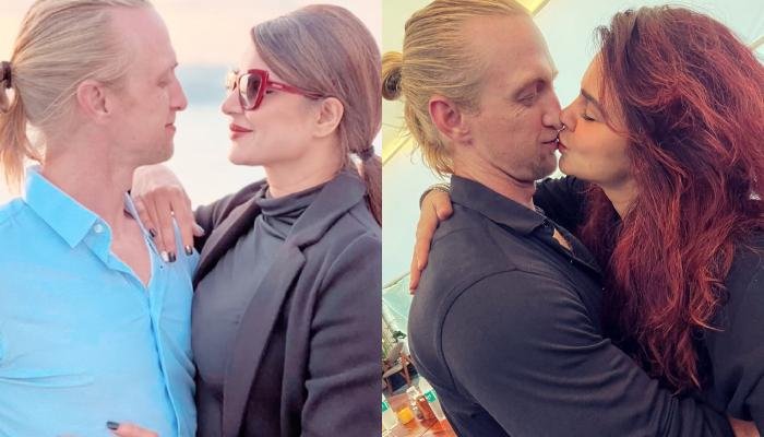 Aashka Goradia Shares A Passionate Kiss With Her Husband, Brent, Parents-To-Be Twin In Black Outfits