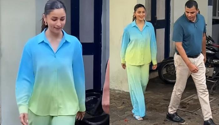 Alia Bhatt Looks Uber-Cool In A Gradient Co-Ord Set Worth Rs. 11K, Styles It With Rs. 54K Mules