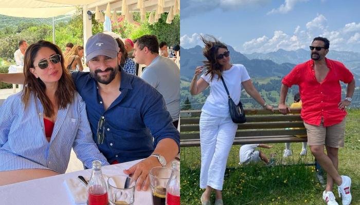 Kareena Kapoor Poses Mushily With Husband, Saif At A Surreal Location, Their Sons Steal Hearts