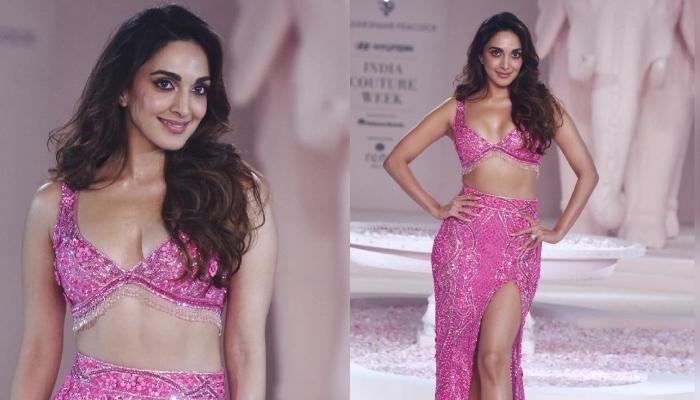 Kiara Advani Walks The Ramp For Falguni And Shane Peacock, Looks Sexy In A Pink Embellished Outfit