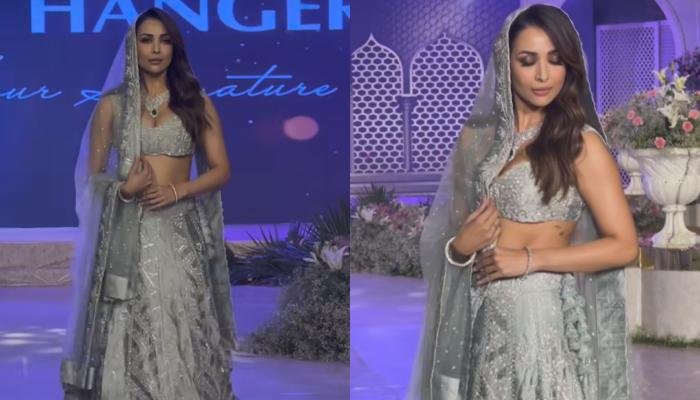 Malaika Arora Oozes Elegance In An Embellished Lehenga As She Walks The Ramp At A Fashion Show