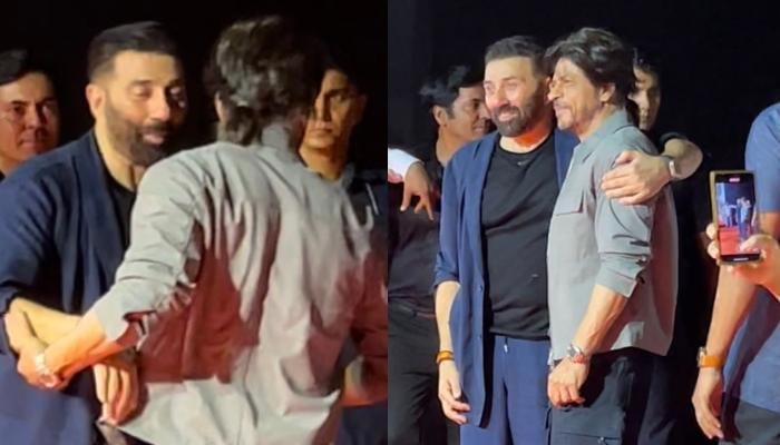 Shah Rukh Khan And Sunny Deol Forget Years-Old Feud And Hug Each Other At ‘Gadar 2’ Success Bash