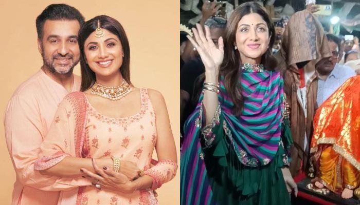 Shilpa Shetty Brings Ganpati Bappa Home With Raj Kundra, She Dazzles In A Green