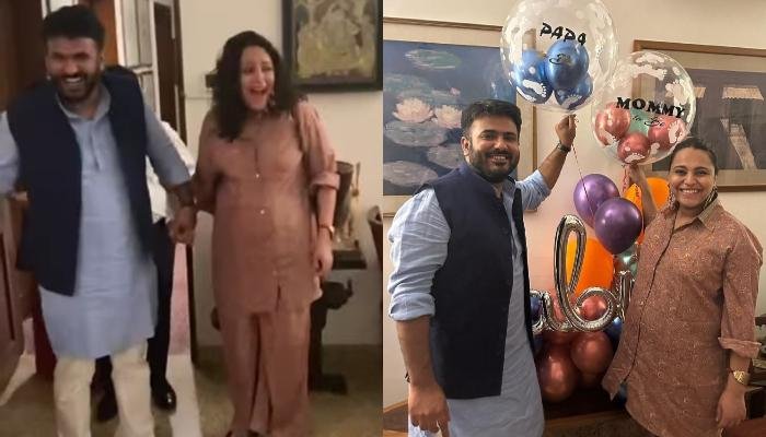 Swara Bhasker Gets A Surprise Baby Shower Ceremony, Flaunts Baby Bump In A Floral-Printed Co-Ord Set